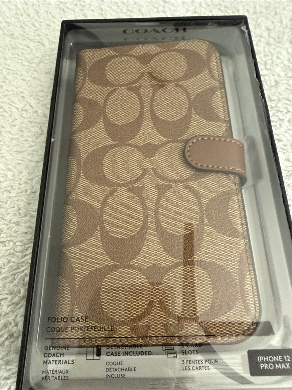 Coach Tan/Brown Signature Folio Phone Case